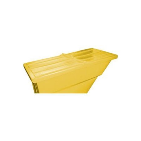BAYHEAD PRODUCTS Hinged Lid for 1-1/10 Cu. Yd., Plastic Self-Dumping Hopper, Yellow 1.1 LID YELLOW